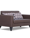 Adorn India Bladen Leatherette 2 Seater Sofa (Brown)