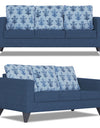 Adorn India Straight line Plus Leaf 3+2+1 6 Seater Sofa Set (Blue)