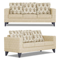 Straight line Plus Leaf 3+2 5 Seater Sofa Set (Beige)