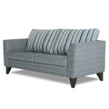 Adorn India Lawson Stripes 3 Seater Sofa (Grey)