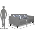 Adorn India Bladen 3 Seater Sofa (Grey)