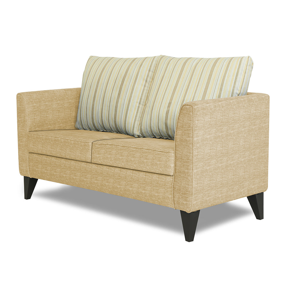 Adorn India Lawson Stripes 2 Seater Sofa (Beige)