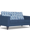 Adorn India Straight line Plus Leaf 3 Seater Sofa (Blue)