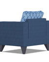 Adorn India Straight line Plus Blossom 1 Seater Sofa (Blue)