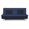 Adorn India Aspen 3 Sofa Cum Bed (Blue and Black) (3 Year Warranty)