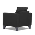 Adorn India Straight line Plus Leatherette 1 Seater Sofa (Black) (3 Year Warranty)