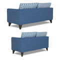 Tornado Bricks 3+2 5 Seater Sofa Set with Centre Table (Blue)