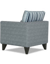 Adorn India Lawson Stripes (3 Years Warranty) 1 Seater Sofa (Grey) Modern