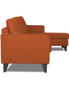 Adorn India Chandler L Shape 4 Seater Sofa Set Plain (Right Hand Side) (Rust)