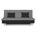 Adorn India Aspen 3 Seater Sofa Cum Bed (Dark Grey and Black) (3 Year Warranty)