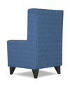 Adorn India Christopher 1 Seater Wing Chair Decent with Puffy (Blue)