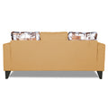 Adorn India Hallton Digital Print Cushion 3 Seater Sofa (Beige) (3 Year Warranty)