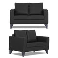 Adorn India Straight line Plus Leatherette 3+2+1 6 Seater Sofa Set (Black) (3 Year Warranty)
