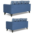 Sheldon Crafty 3+2 5 Seater Sofa Set with Centre Table (Blue)