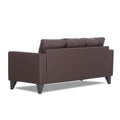 Adorn India Straight line Plus Leatherette 3 Seater Sofa (Brown) (3 Year Warranty)