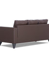 Adorn India Straight line Plus Leatherette 3 Seater Sofa (Brown)