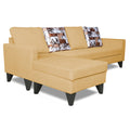 Adorn India Hallton L Shape 5 Seater Sofa Set Digitel Print (Left Hand Side) (Beige) (3 Year Warranty)