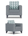 Adorn India Straight line Plus Bricks 3+1+1 5 Seater Sofa Set (Grey)