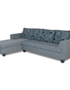 Adorn India Raiden Crafty L Shape 6 Seater Sofa Set with Center Table (Left Hand Side) (Grey)