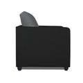 Zink 1 Seater Sofa (Grey & Black)