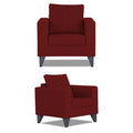 Adorn India Hallton Plain 3+2+1 6 Seater Sofa Set (Maroon) (3 Year Warranty)