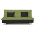 Adorn India Aspen 3 Seater Sofa Cum Bed (Green & Black) (3 Year Warranty)
