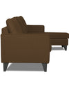 Adorn India Chandler L Shape 4 Seater Sofa Set Plain (Right Hand Side) (Brown)