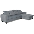 Raiden Decent Premium L Shape 6 Seater Sofa Set with Center Table (Right Hand Side) (Grey)