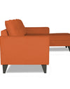 Adorn India Maddox Tufted L Shape 5 Seater Sofa Set (Right Hand Side) (Rust)