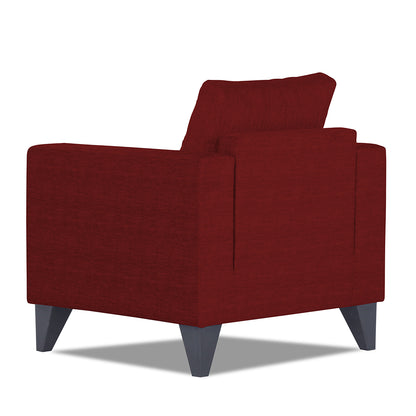 Adorn India Hallton Tufted 1 Seater Sofa Set (Maroon)