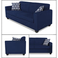 Adorn India Blazer 3-1-1 Five Seater Sofa Set (Blue, Wood)