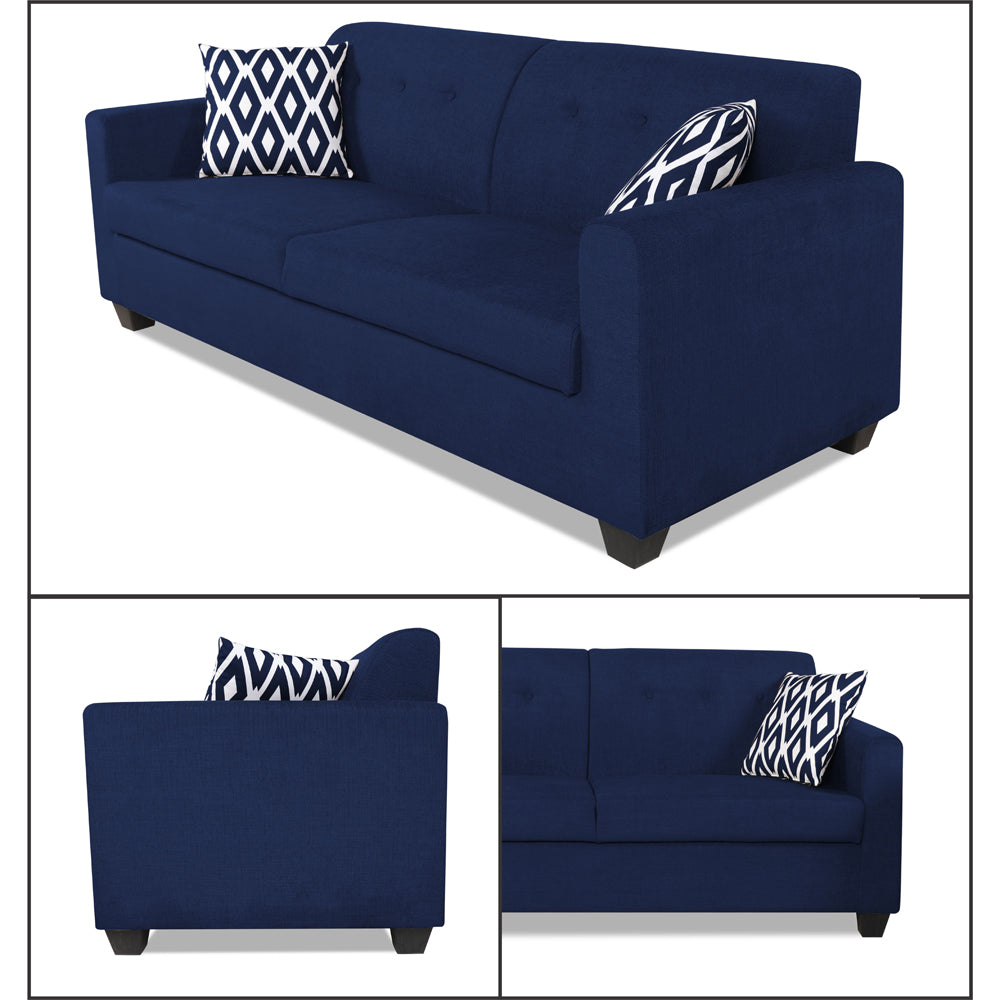 Adorn India Blazer Plus 3-1-1 Five Seater Sofa Set (Blue)