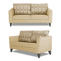 Adorn India Cortina Damask (3 Years Warranty) 3+2 5 Seater Sofa Set with Centre Table (Beige)