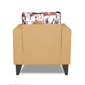 Adorn India Hallton Digitel Print 1 Seater Sofa (Beige) (3 Year Warranty)