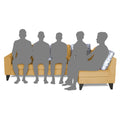 Adorn India Bryson L Shape 6 Seater Sofa Set Plain (Right Hand Side) (Beige) (3 Year Warranty)