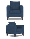 Adorn India Hallton Plain 3-2-1 Six Seater Sofa Set (Blue)