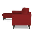 Maddox Tufted L Shape 5 Seater Sofa Wood Sofa Set LHS (Maroon)