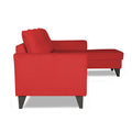 Adorn India Wood Maddox Tufted L Shape 5 Seater Sofa Set RHS (Red) (3 Year Warranty)