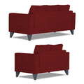 Straight Line Plus Decent 3+2 5 Seater Sofa Set (Maroon)
