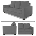 Wood Russell 3-1-1 5 Seater Sofa Set (Grey)