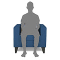 Adorn India Bladen 1 Seater Sofa (Blue)