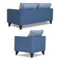 Cortina Damask 3+1+1 5 Seater Sofa Set with Centre Table (Blue) Modern