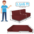 Adorn India Easy Alyn Plus Decent 1 Seater Sofa Cum Bed (2.5x6) (Maroon) (1 Year Warranty)