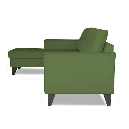 Adorn India Maddox Tufted L Shape 5 Seater Sofa Set (Left Hand Side) (Green)