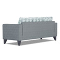 Adorn India Straight line Plus Leaf 3 Seater Sofa (Grey) (3 Year Warranty)