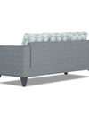 Adorn India Straight line Plus Leaf 3 Seater Sofa (Grey)