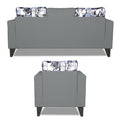 Adorn India Hallton Digital Print Cushion 3-1-1 Five Seater Sofa Set (Grey) (3 Year Warranty)