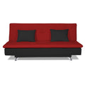 Adorn India Aspen 3 Seater Sofa Cum Bed (Red and Black) (3 Year Warranty)