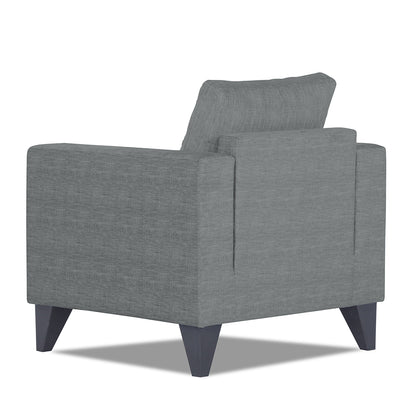 Adorn India Hallton Plain 1 Seater Sofa (Grey)