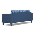 Adorn India Straight line Plus Bricks 3 Seater Sofa (Blue) (3 Year Warranty)